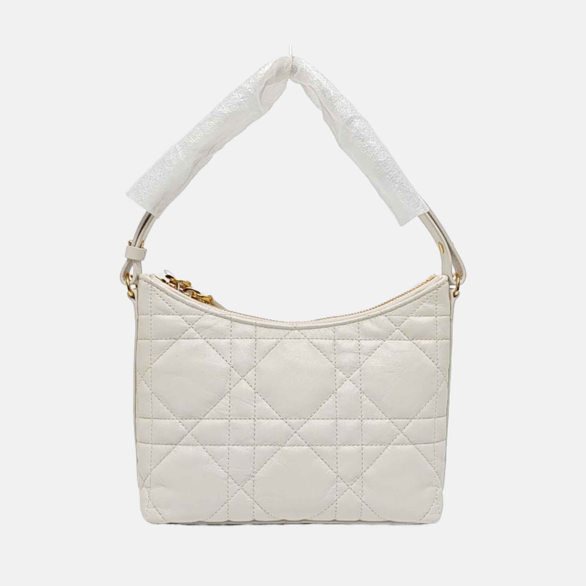 Miss Caro Mini Cannage Lambskin White