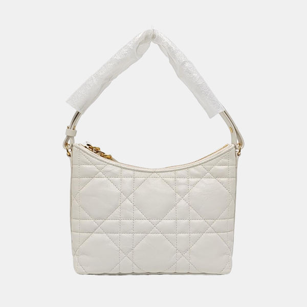 Miss Caro Mini Cannage Lambskin White