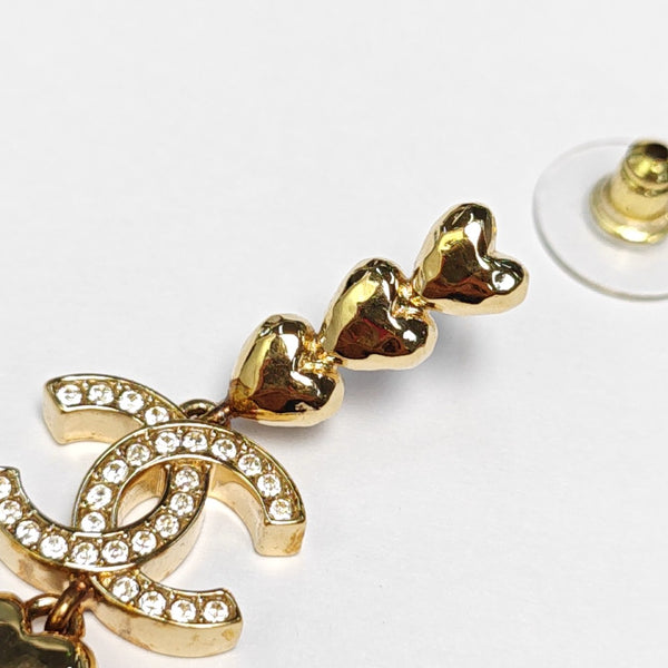 CC Logo Metal Gold Earrings