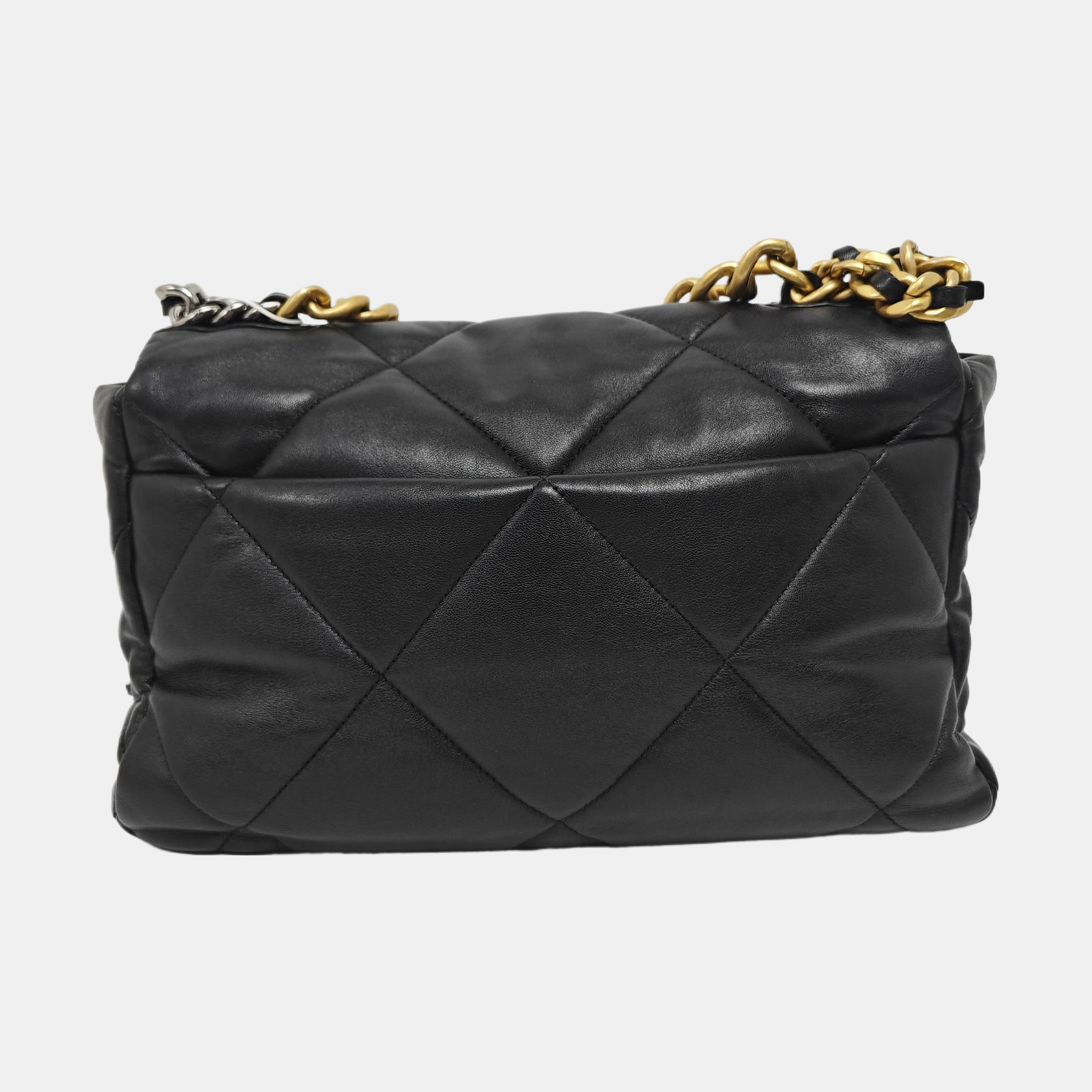 CHANEL 19 Large Quilted Lambskin Black