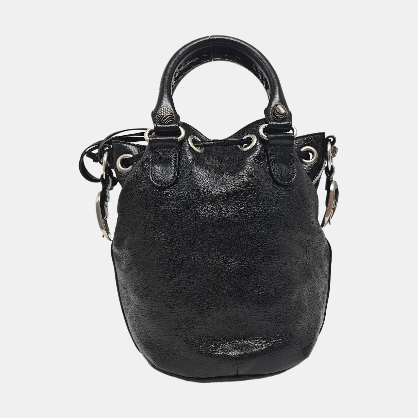 Pompon Bag Calfskin Black