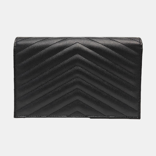 MONOGRAM Chevron Calfskin Black