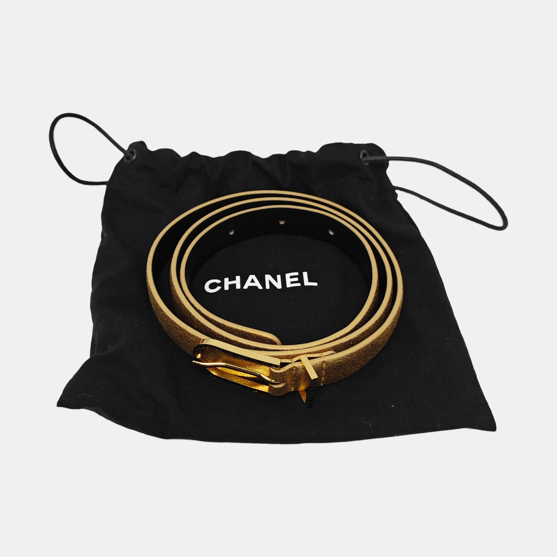 Leather Belt Gold