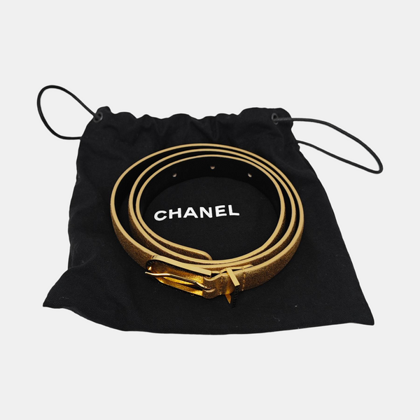 Leather Belt Gold