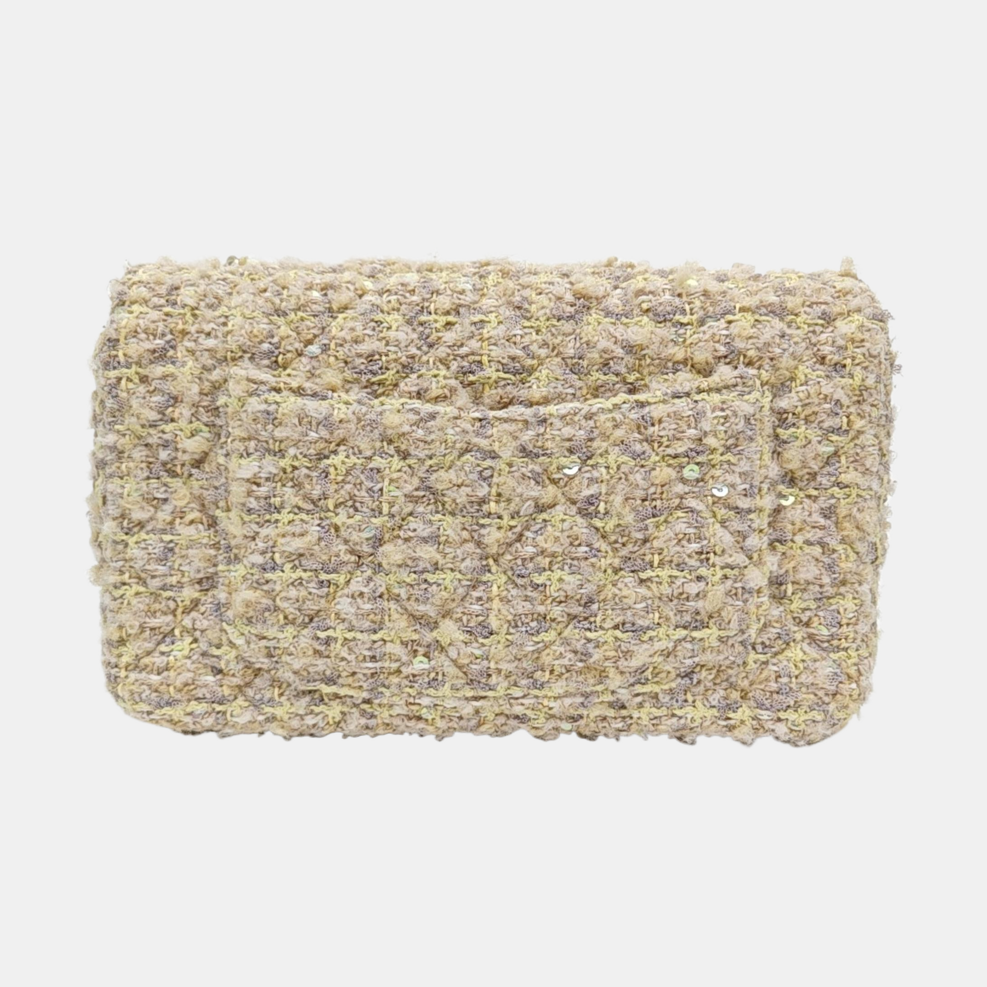 CLASSIC FLAP Mini Quilted Wool Beige