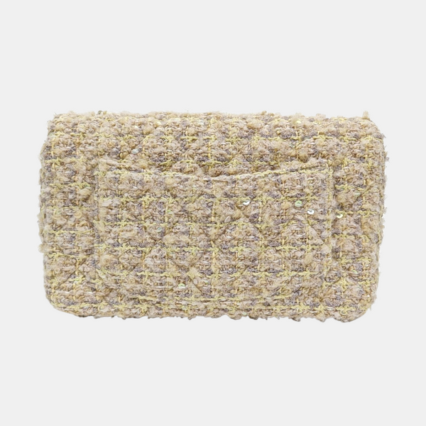 CLASSIC FLAP Mini Quilted Wool Beige