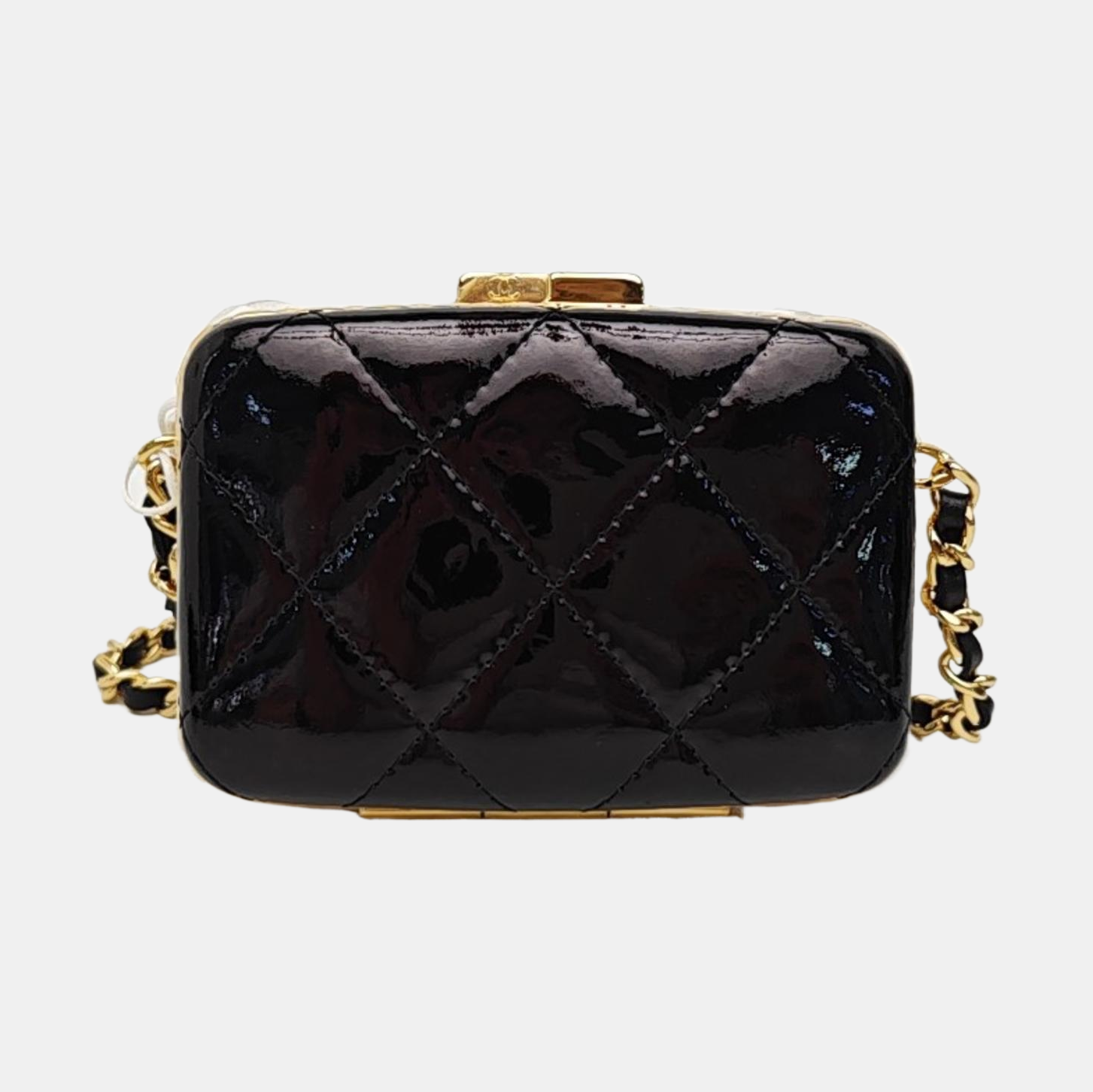 Quilted Lambskin Shoulder Bag Black