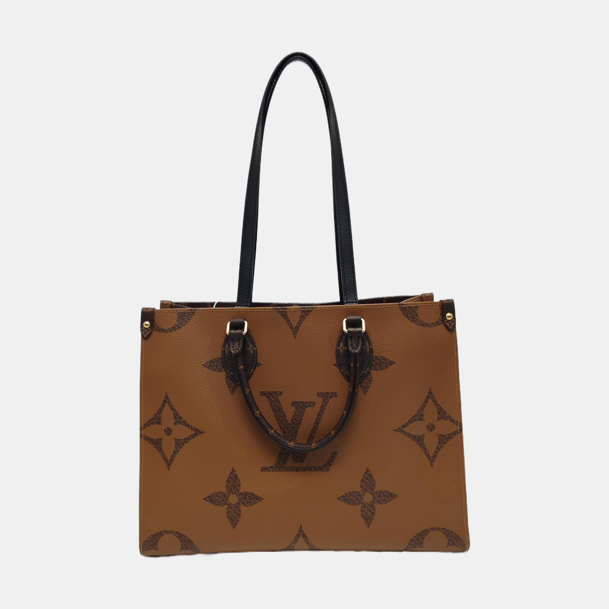 Authenticated pre-owned  ONTHEGO MM Monogram Coated Canvas Brown - Tote Bag at Looply