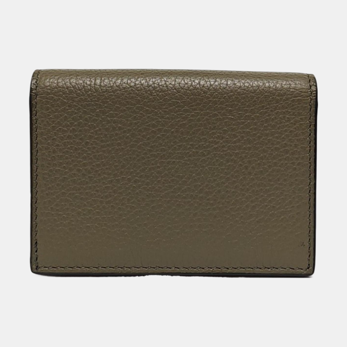 Calfskin Card Holder Green