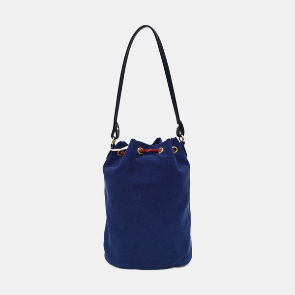 Fabric Bucket Bag Blue