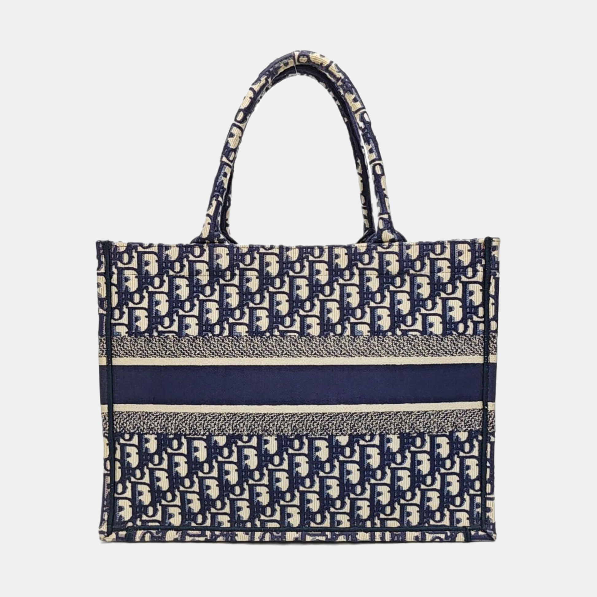 Book Tote Medium Oblique Canvas Blue