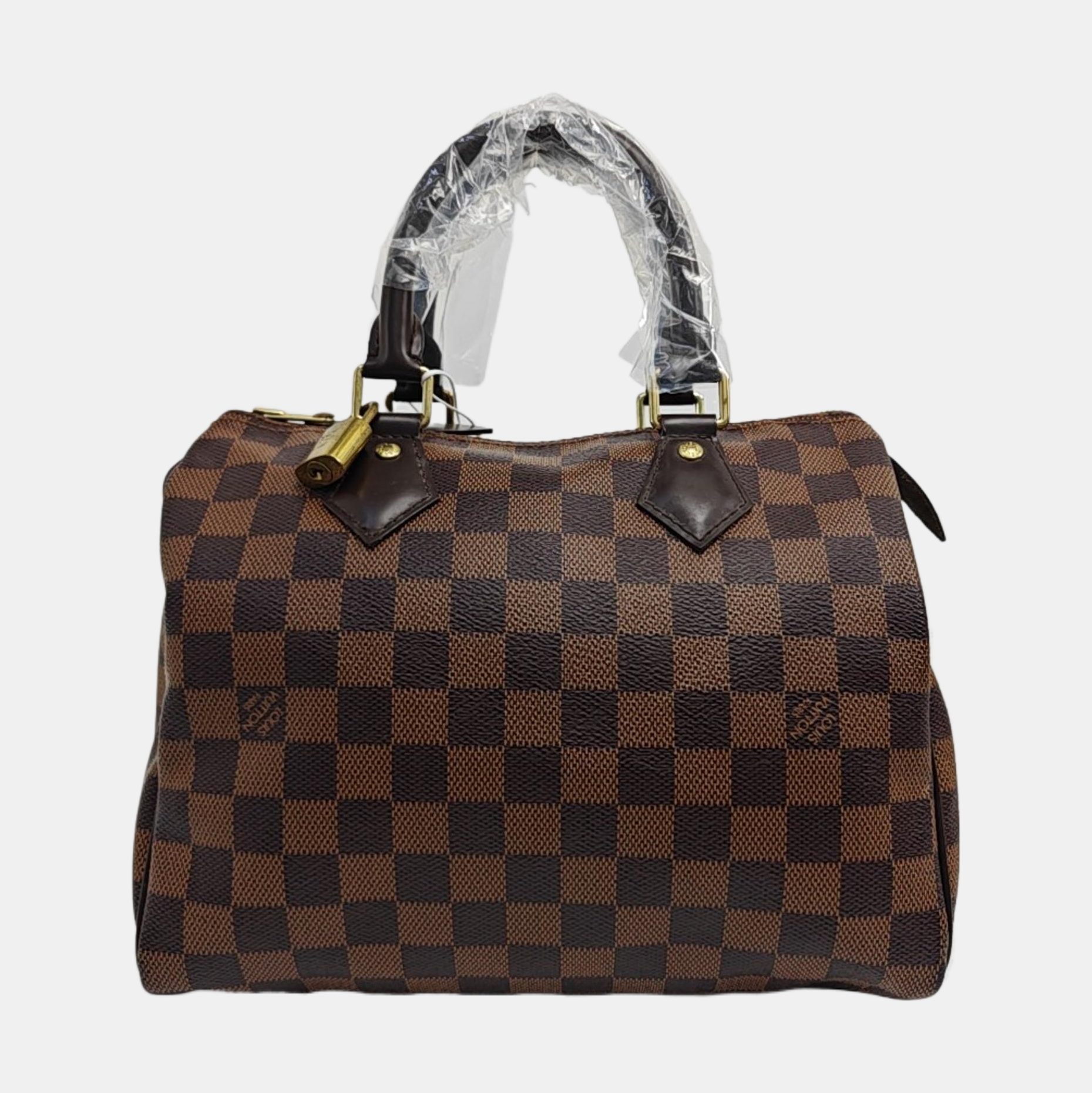 SPEEDY 25 Damier Ebene Coated Canvas Brown