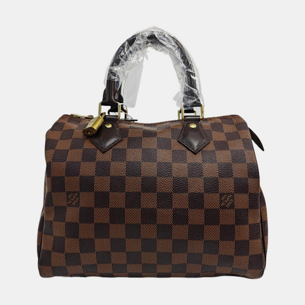 SPEEDY 25 Damier Ebene Coated Canvas Brown