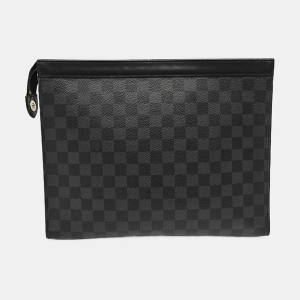 Pochette Voyag GM Damier Graphite Coated Canvas Gray