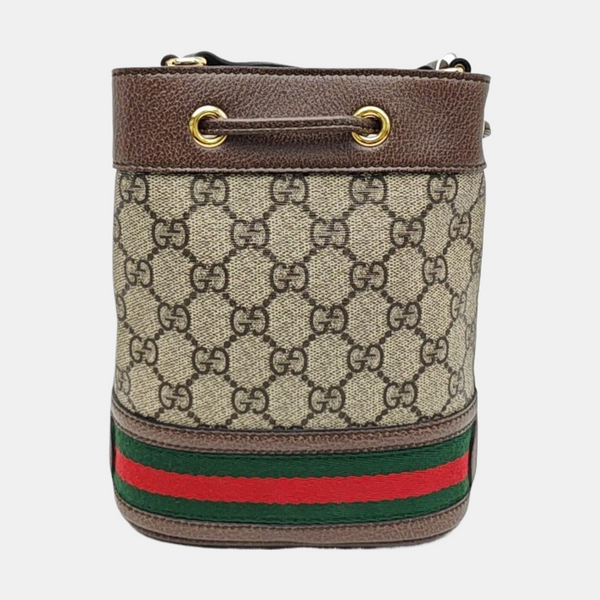 Ophidia Mini Monogram Coated Canvas Beige