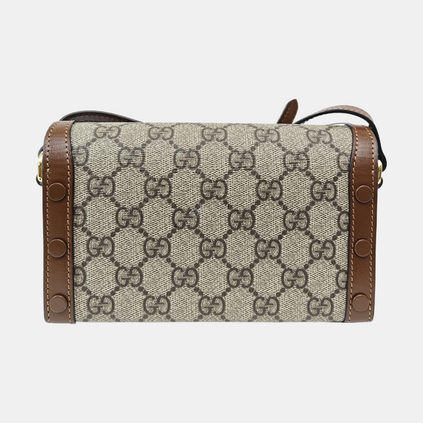 Horsebit 1955 Mini Monogram Coated Canvas Beige