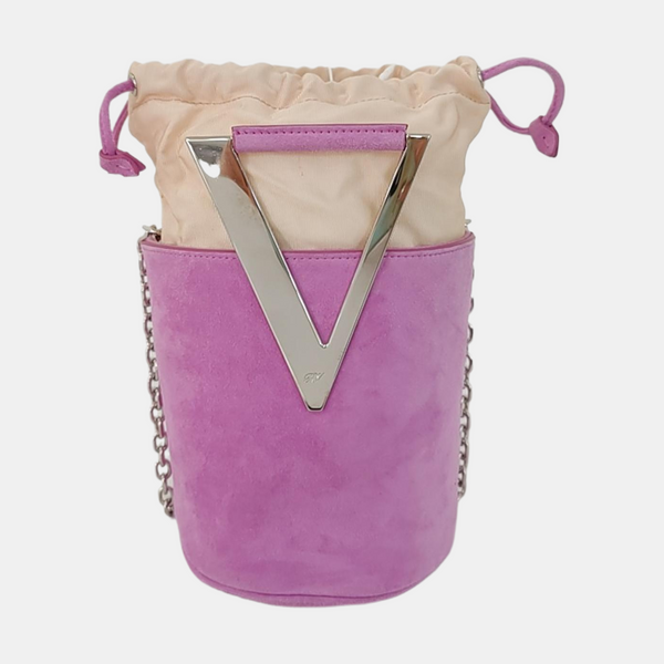 Suede Bucket Bag Pink