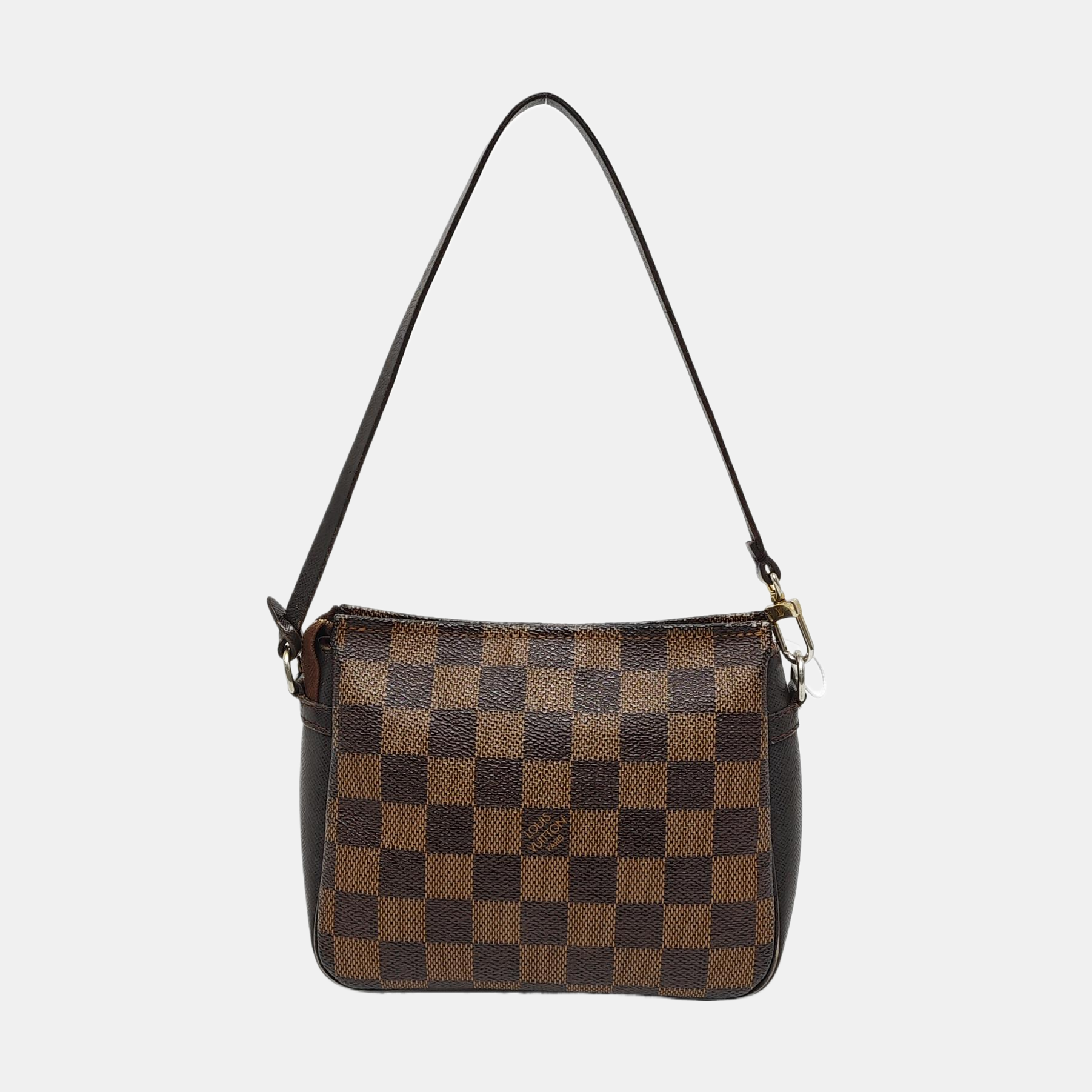 TROUSSE MAKE UP Damier Ebene Coated Canvas Brown