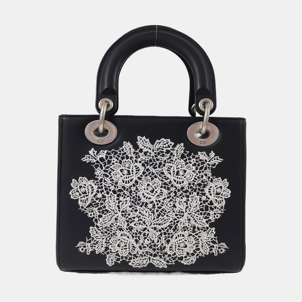 Lady Dior Small Quilted Calfskin Black