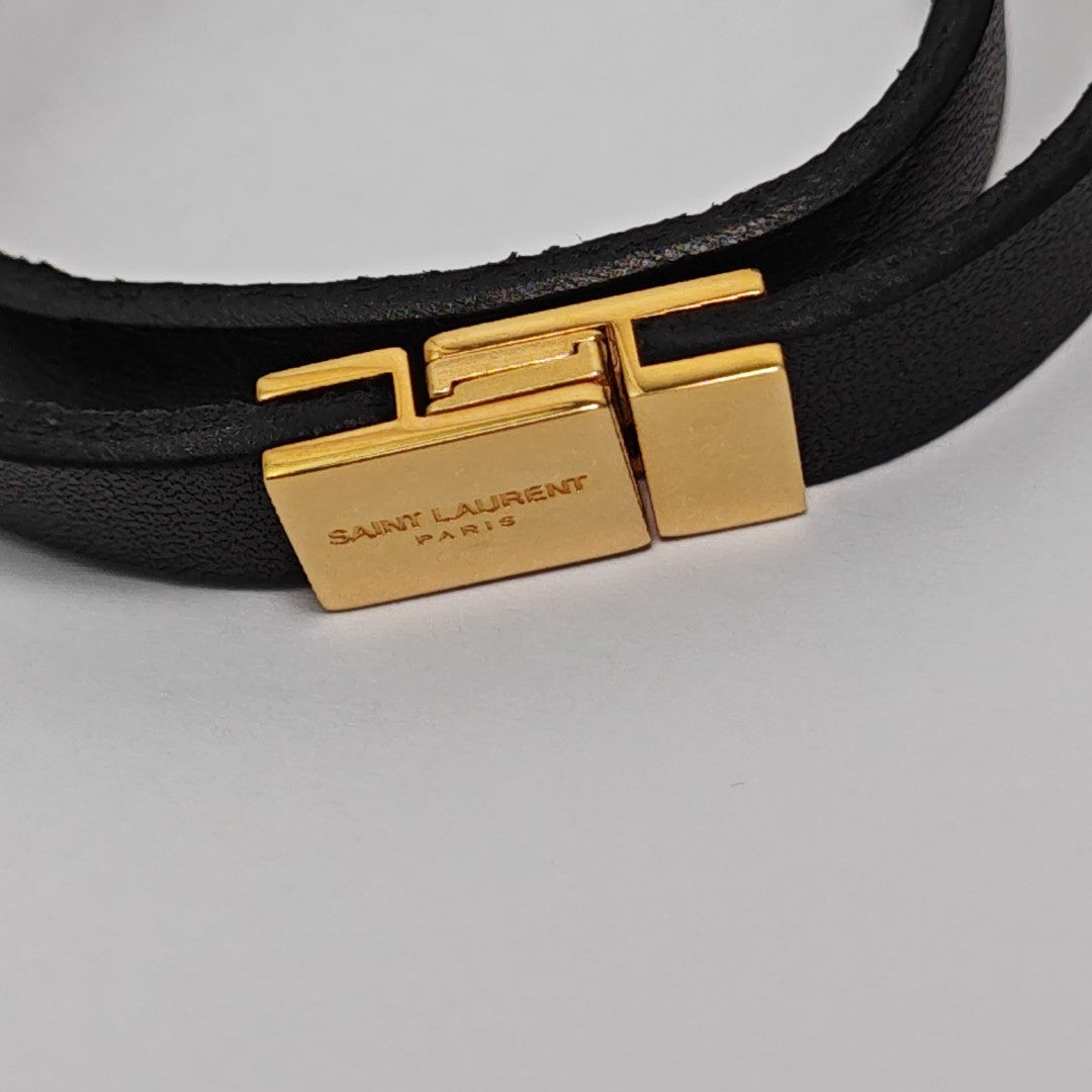 Leather Black Bangle