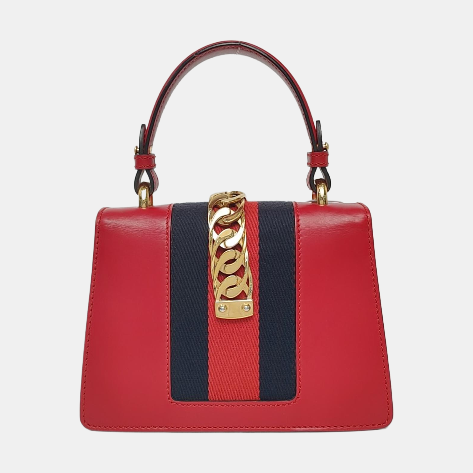 Authenticated pre-owned  Sylvie Mini Calfskin Red - Shoulder Bag at Looply