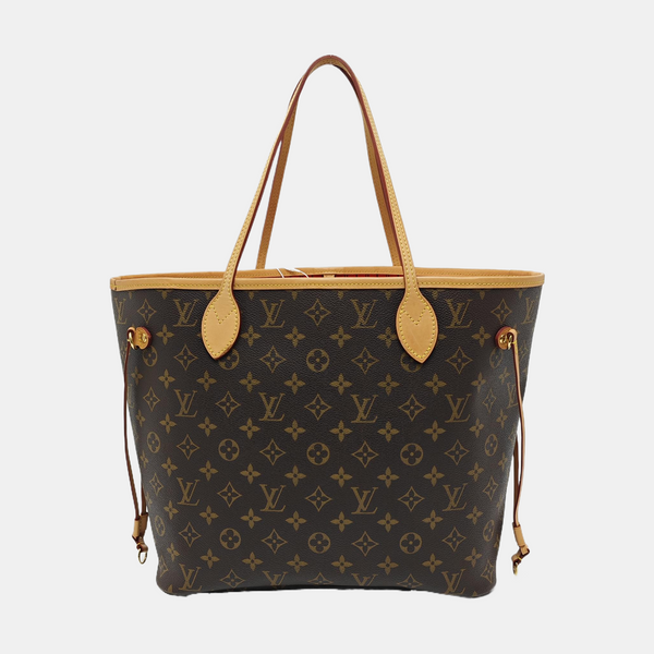 NEVERFULL MM Monogram Coated Canvas Brown