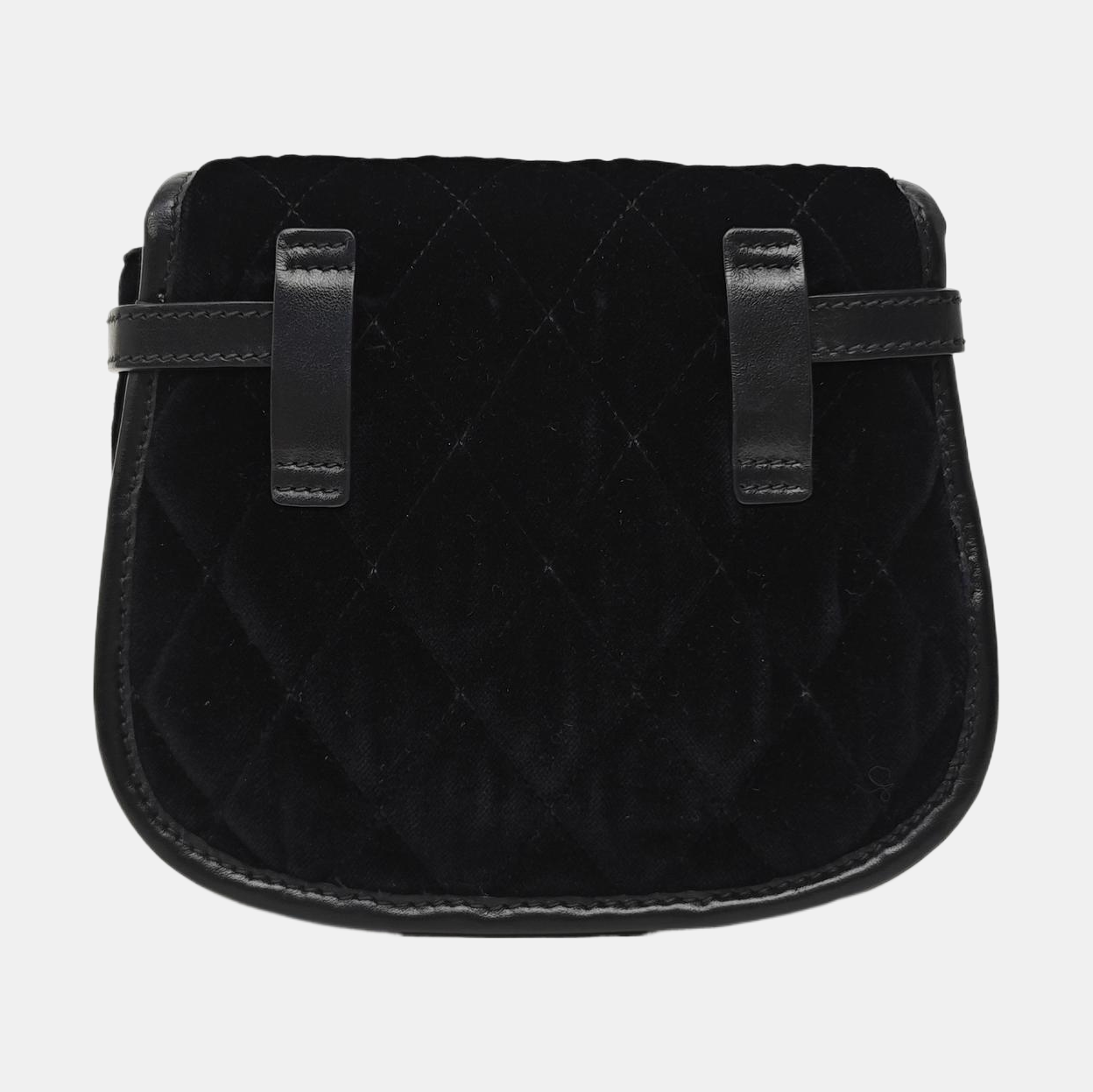 Belt Bag Quilted Velvet Black