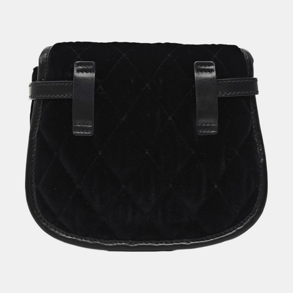 Belt Bag Quilted Velvet Black
