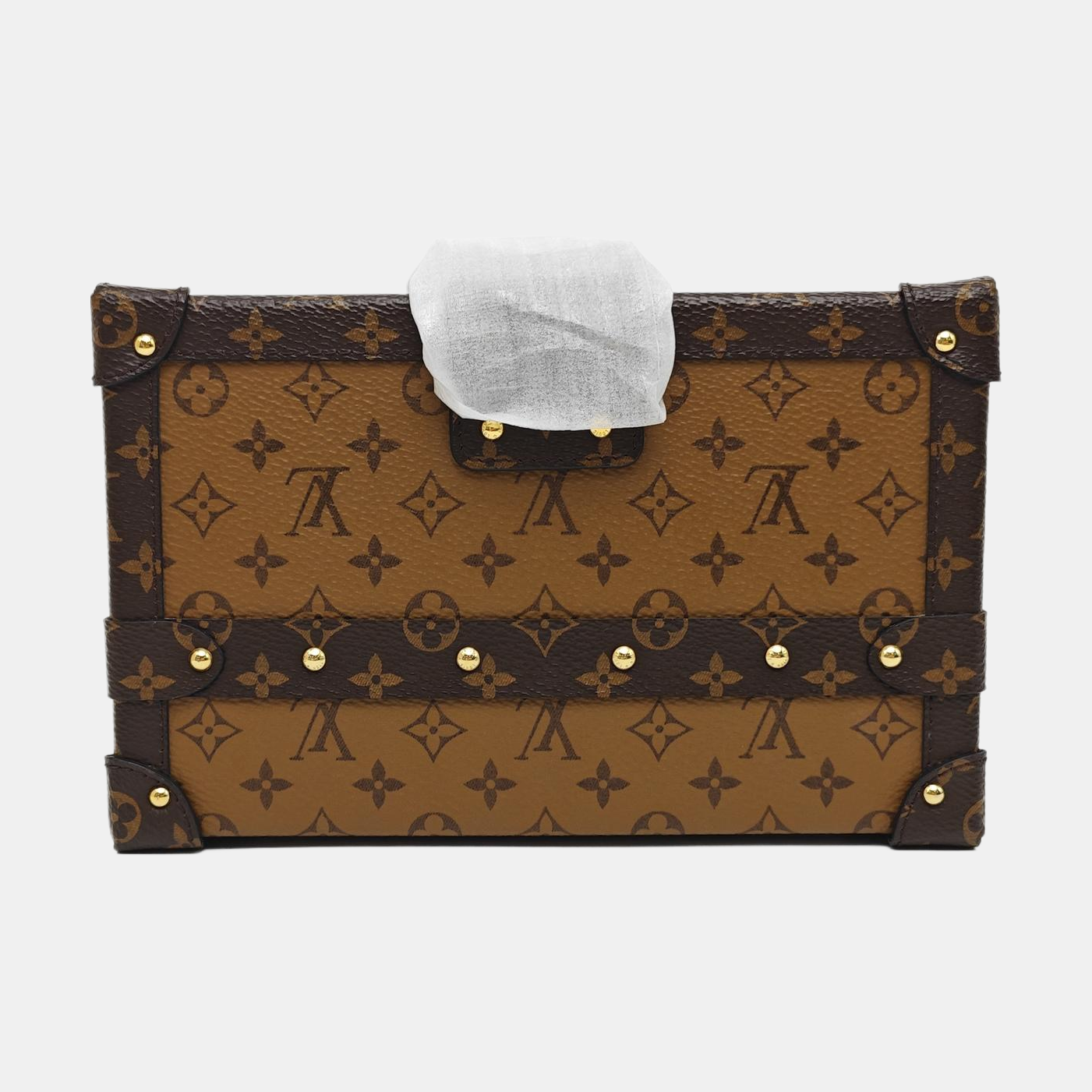 PETITE MALLE Monogram Coated Canvas Brown