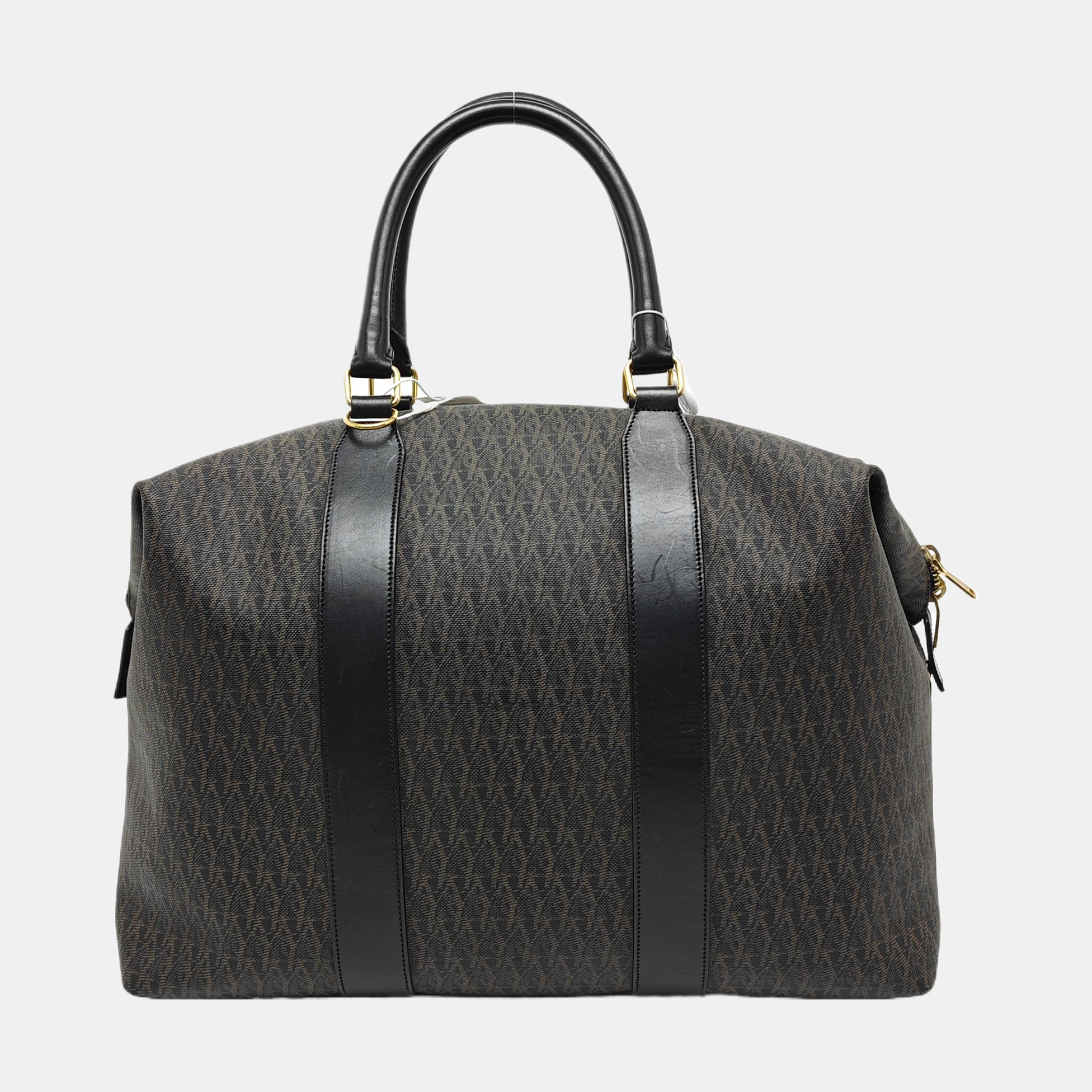Coated Canvas Shoulder Bag Black