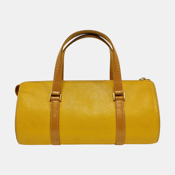 Calfskin Top Handle Bag Yellow