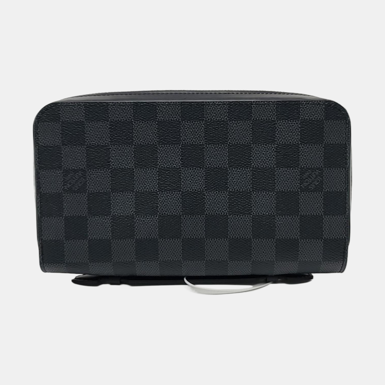ZIPPY Extra Large Damier Graphite Coated Canvas Gray