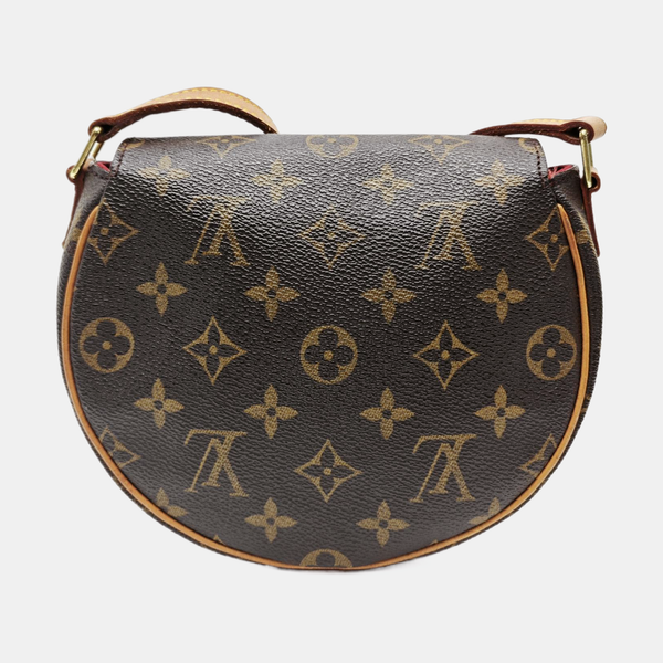 TAMBOURINE Monogram Coated Canvas Brown