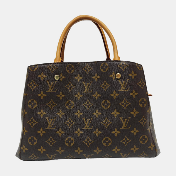 MONTAIGNE Monogram Coated Canvas Brown