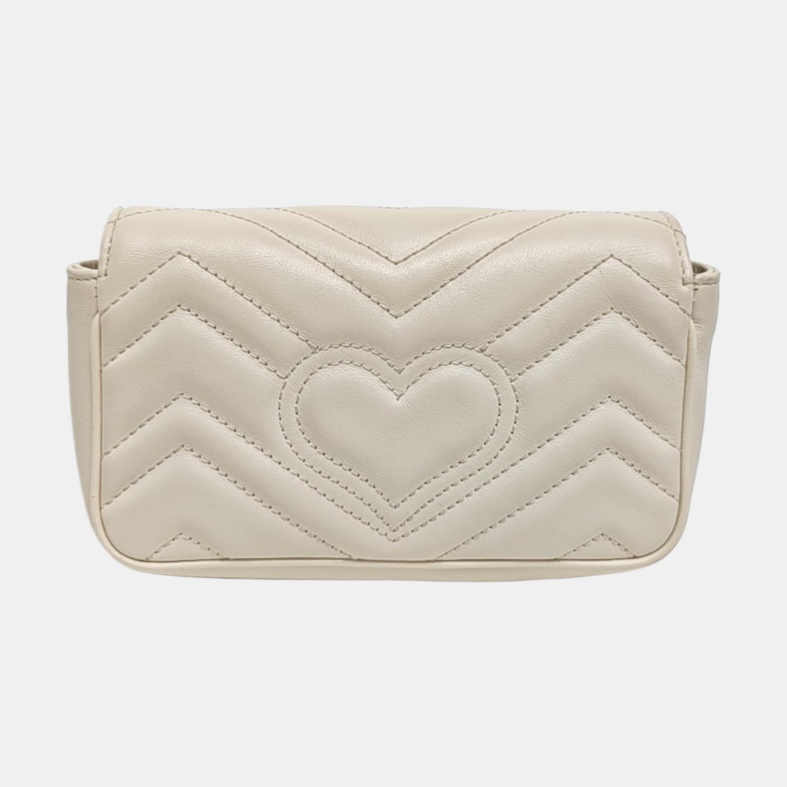 GG Marmont Mini Quilted Calfskin White