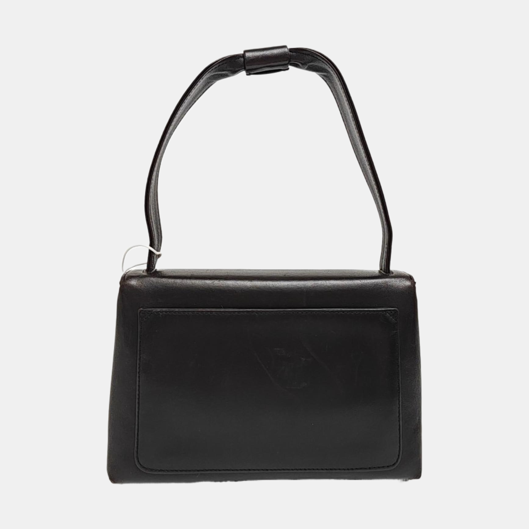Lambskin Top Handle Bag Brown