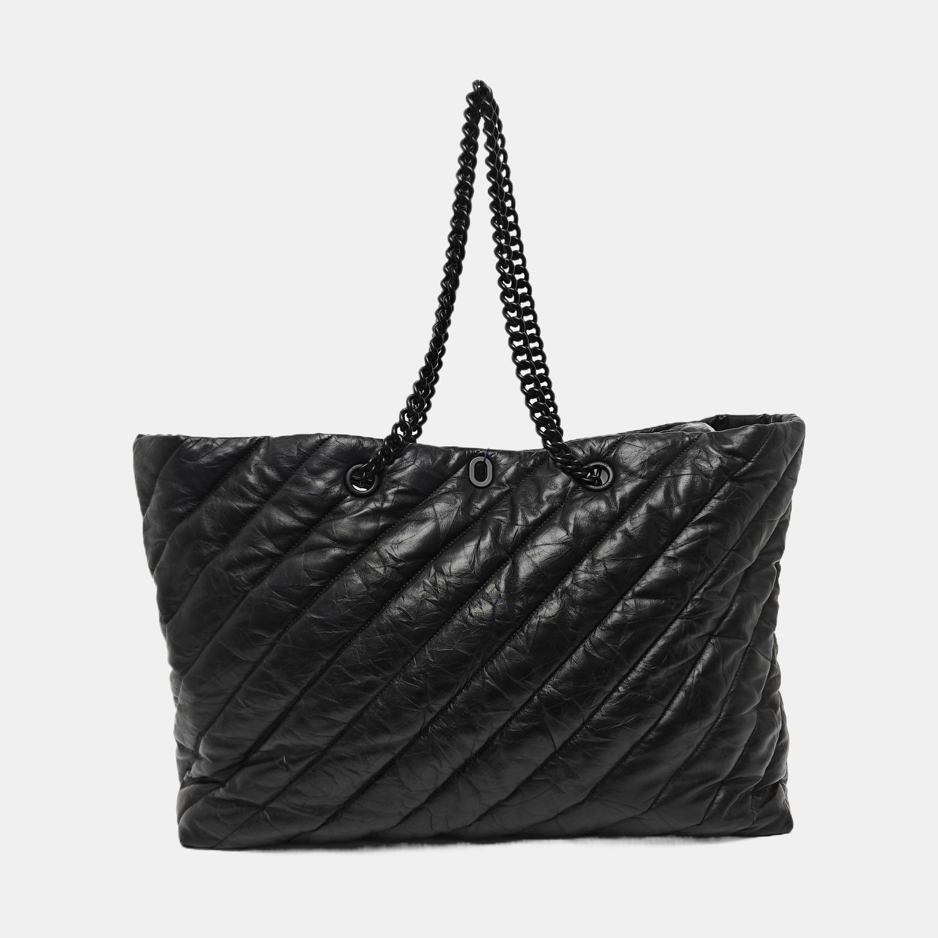 Crush Large Quilted Calfskin Black
