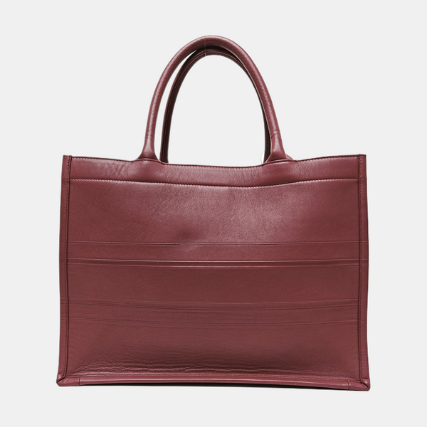 Book Tote Medium Calfskin Red