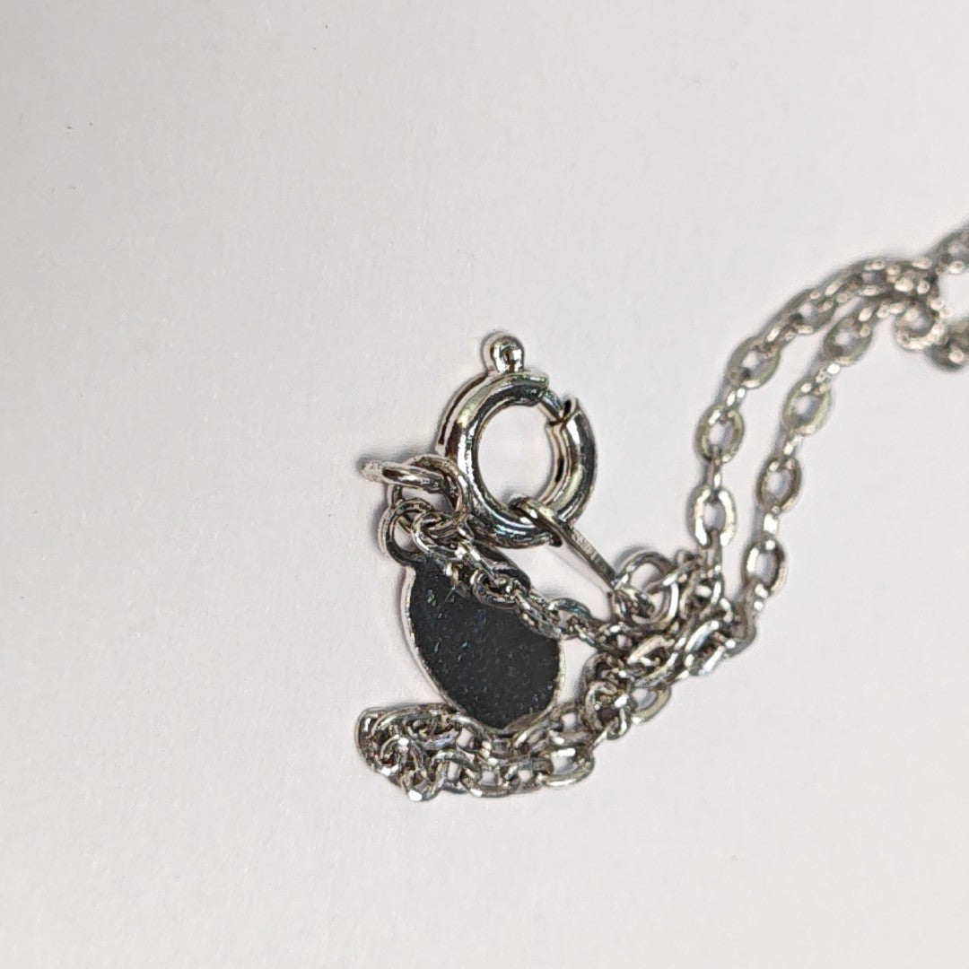 G Chain Metal Silver Necklace