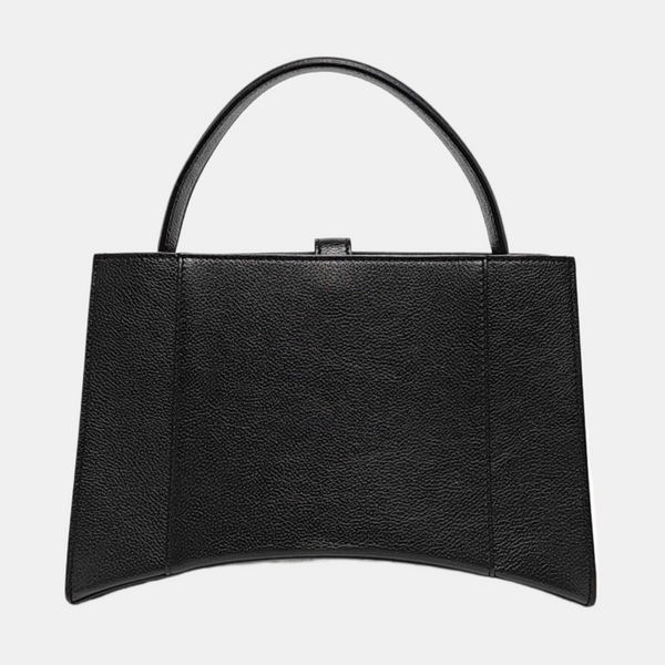 Hourglass East West Tote Small Calfskin Black