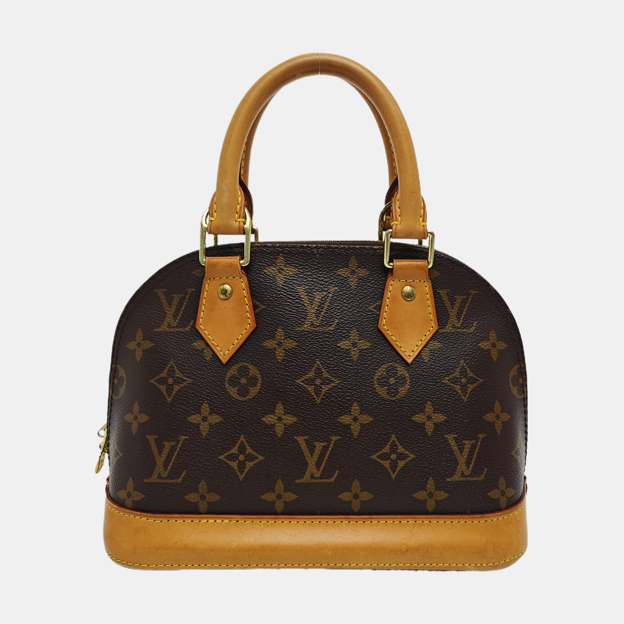 ALMA BB Monogram Coated Canvas Brown