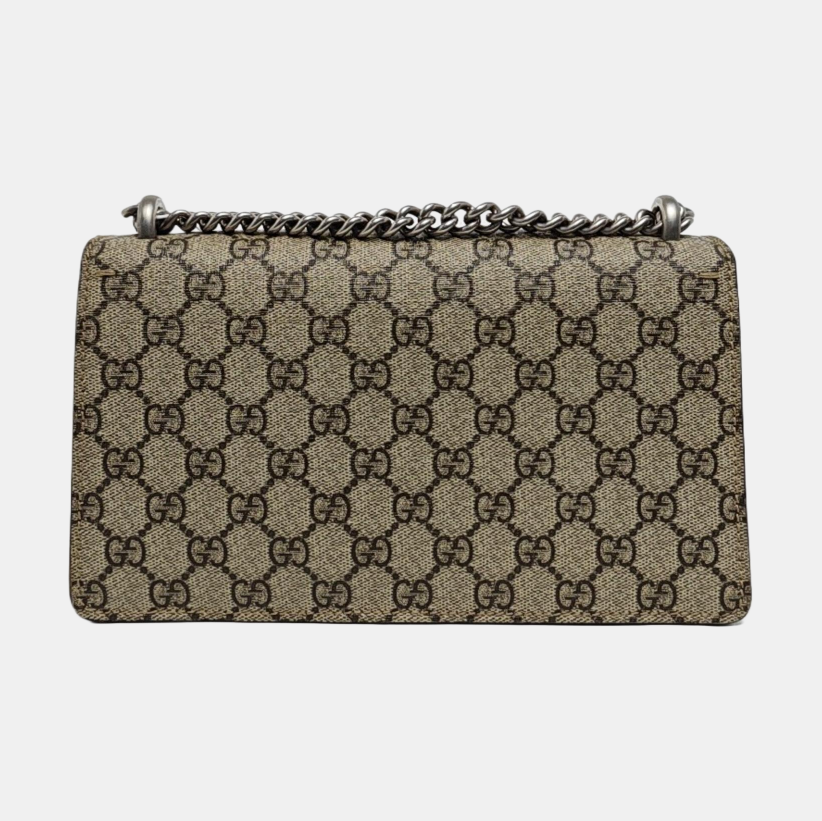 Dionysus Small Monogram Coated Canvas Beige