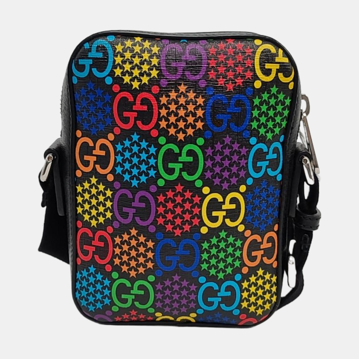Psychedelic Monogram Coated Canvas Black