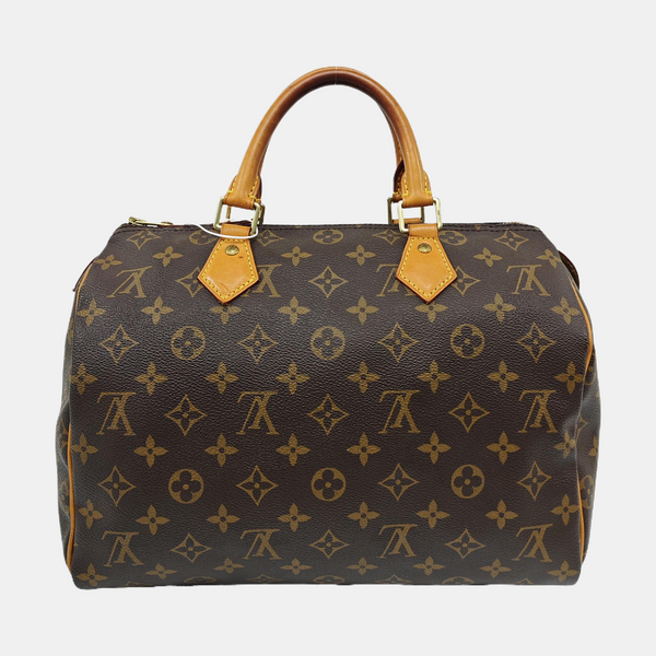 SPEEDY 30 Monogram Coated Canvas Brown