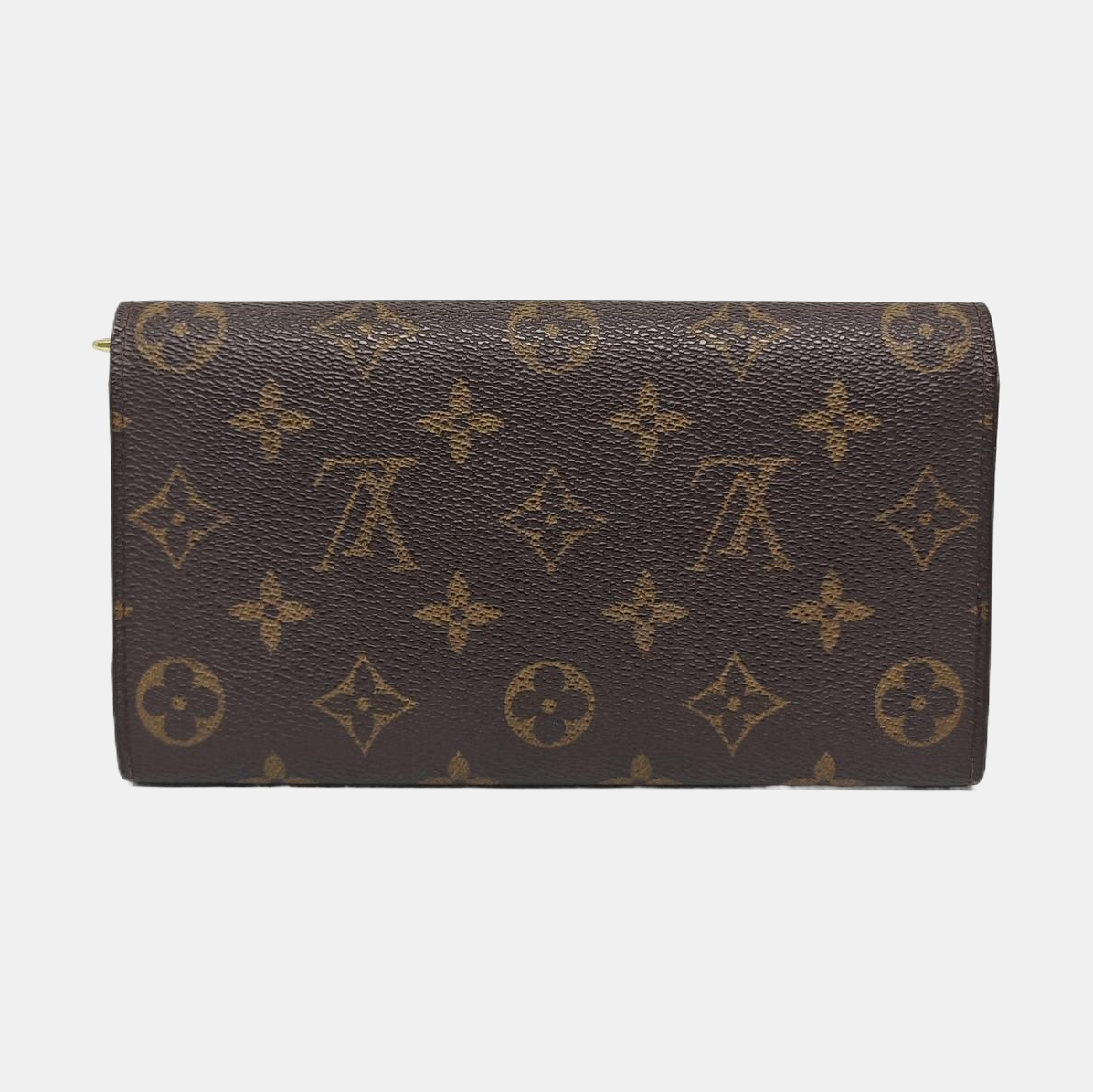 PORTE MONNAIE Monogram Coated Canvas Brown Wallet