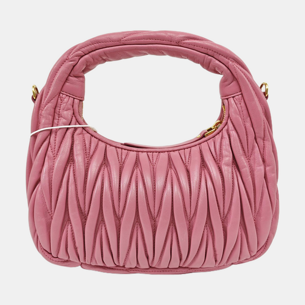 Wander Matelassé Small Quilted Lambskin Pink