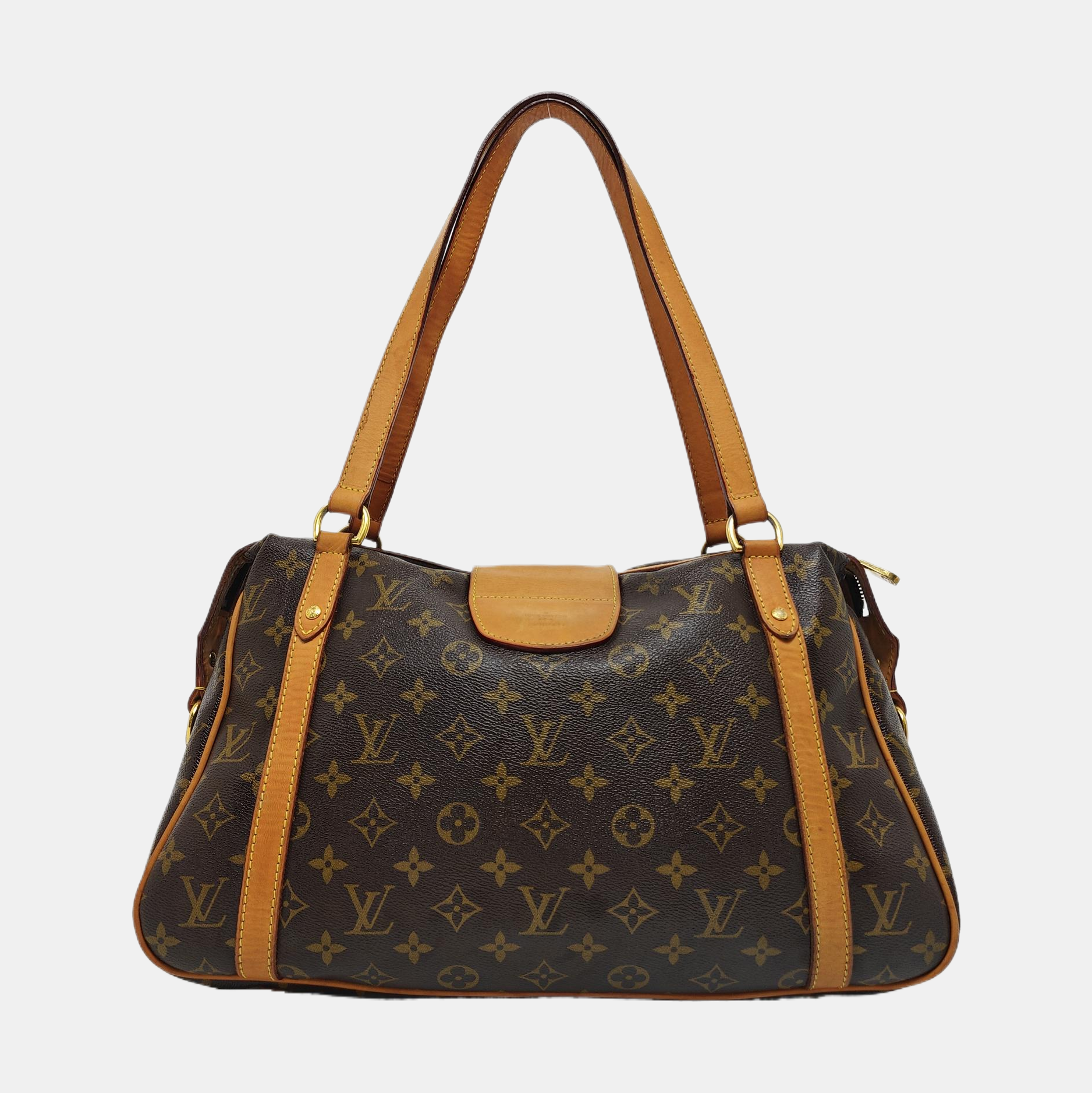 STRESA Monogram Coated Canvas Brown