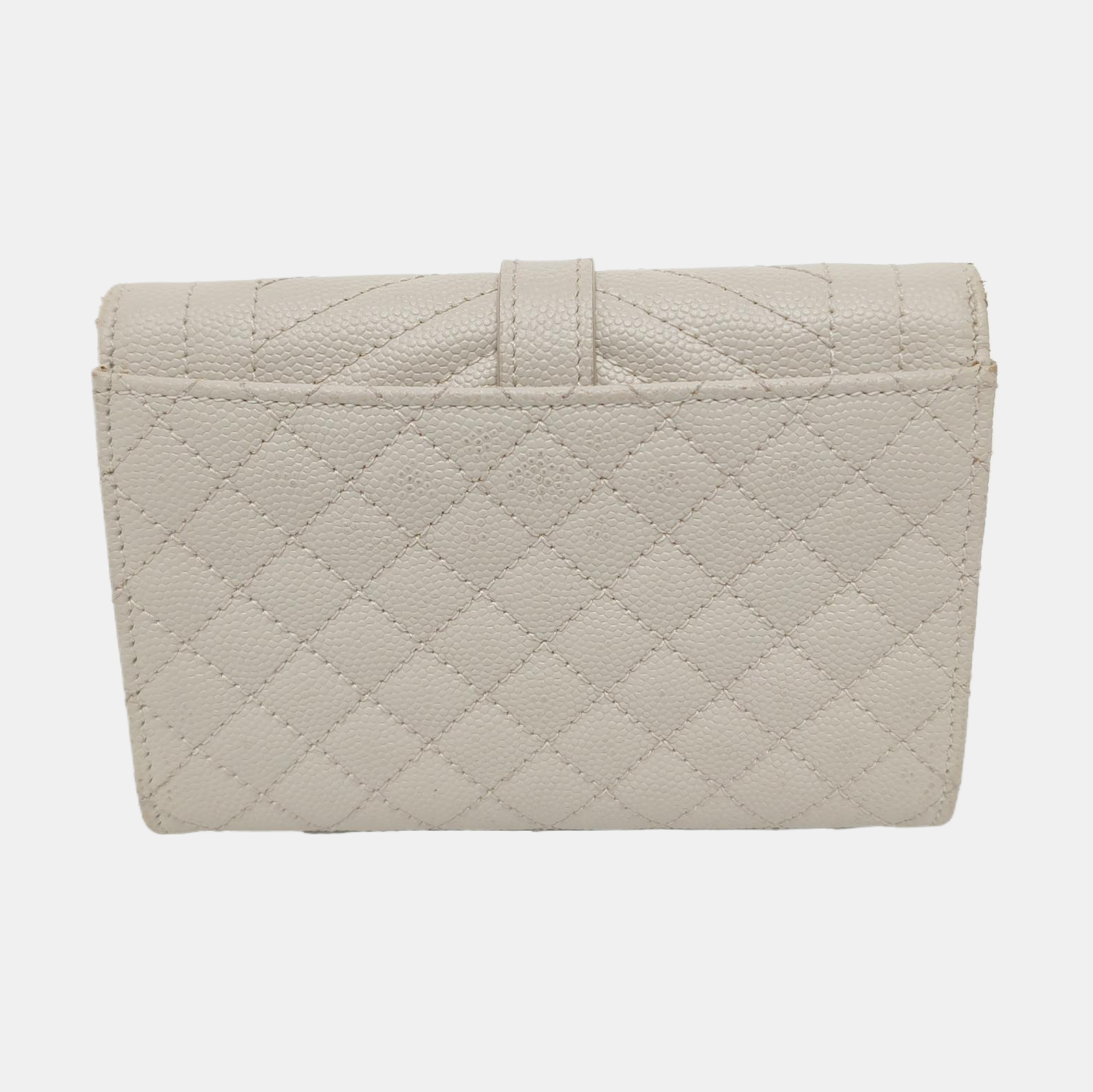ENVELOPE Small Chevron Calfskin White Wallet