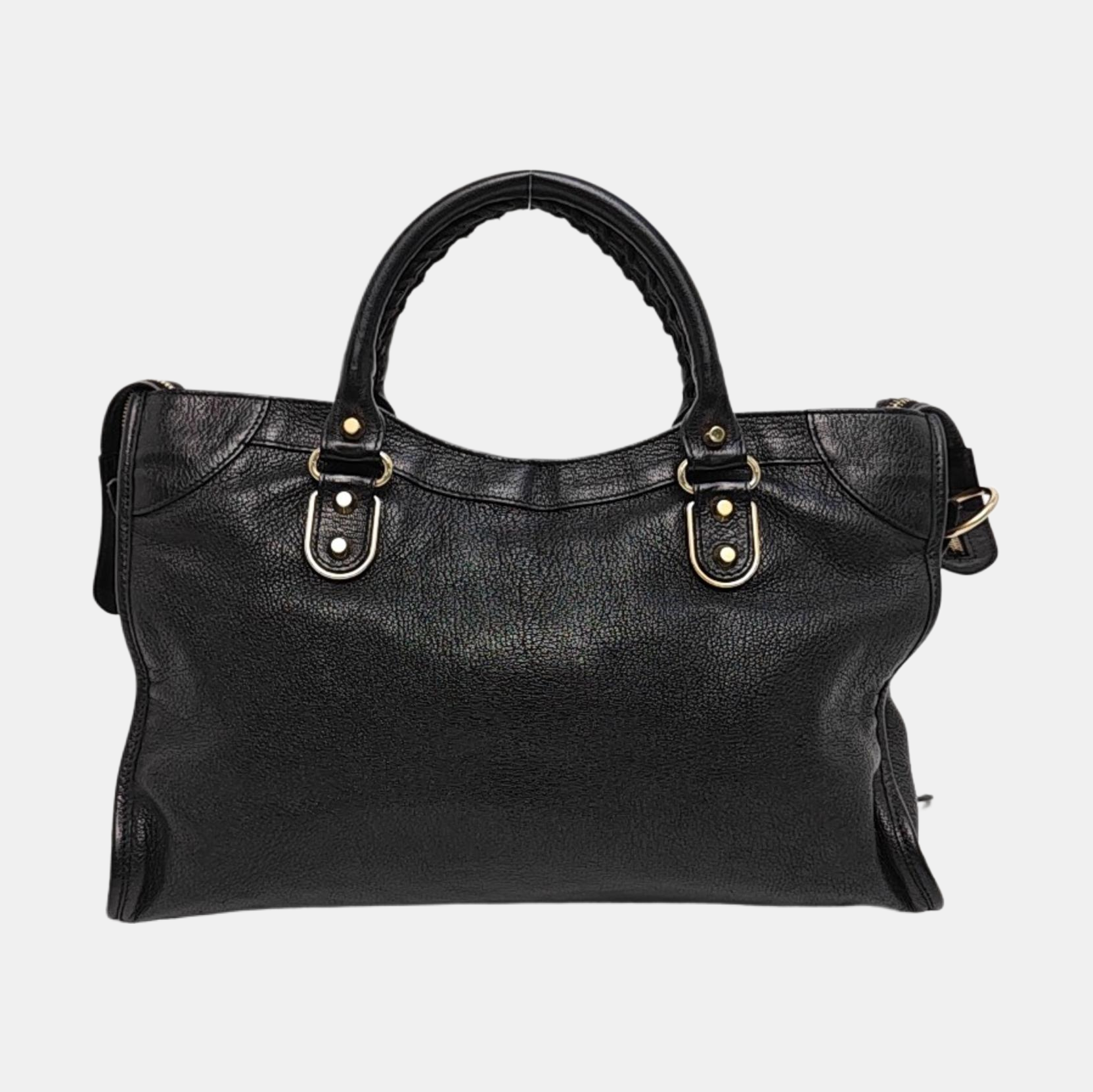 Classic Metallic Edge City Medium Lambskin Black