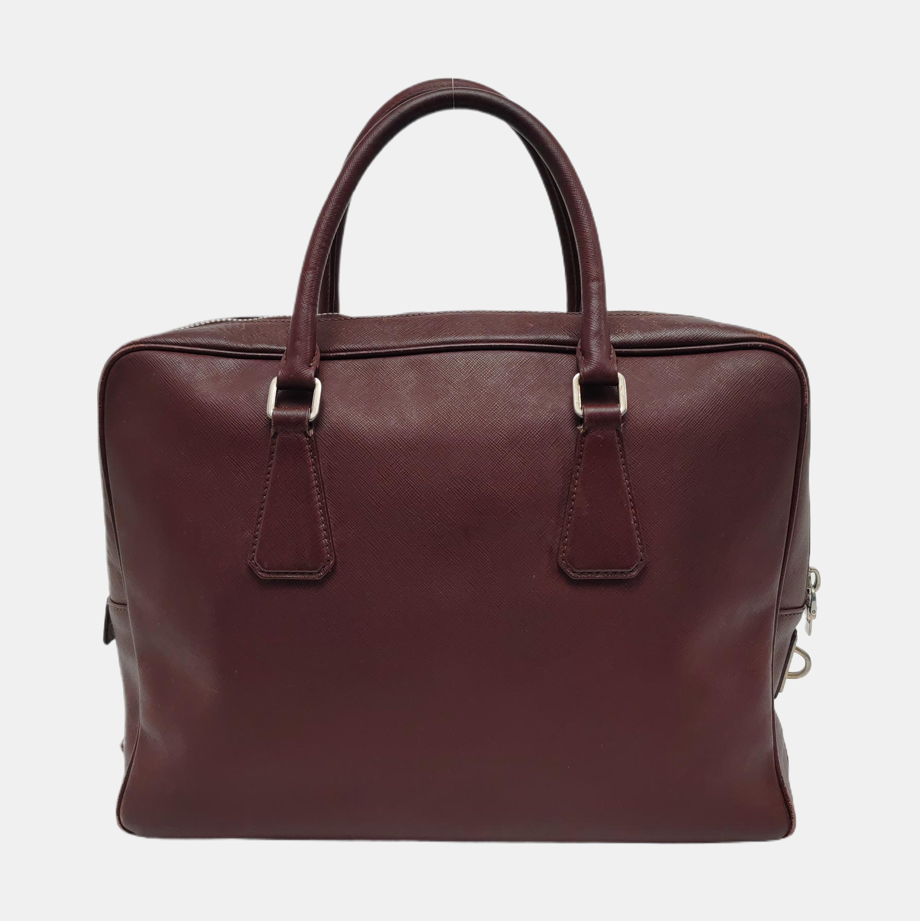 Saffiano Calfskin Top Handle Bag Red